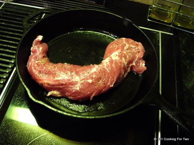 sear the tenderloin Pan sear the pork tenderloin