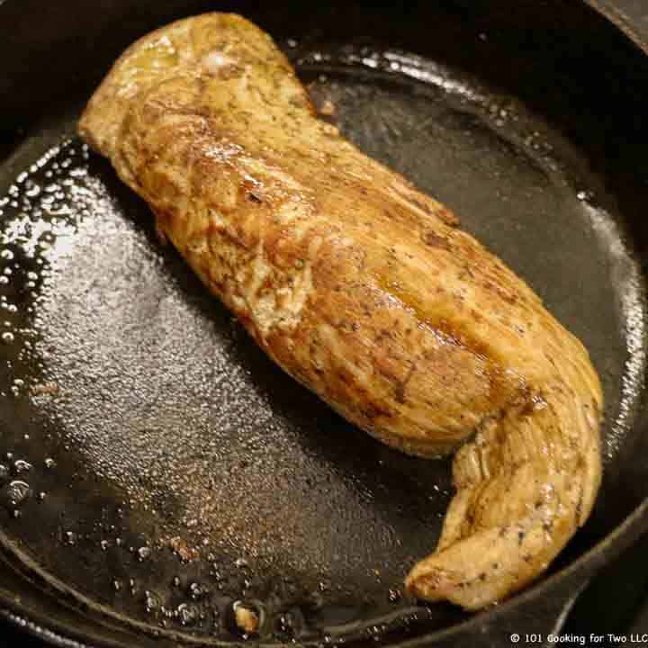 tenderloin cooked in cast iron