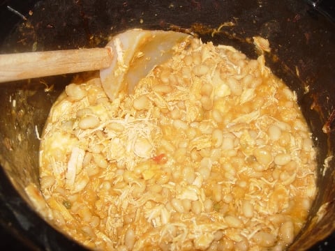 Easiest Crockpot Extra Thick Whi te Chicken Chili cooking