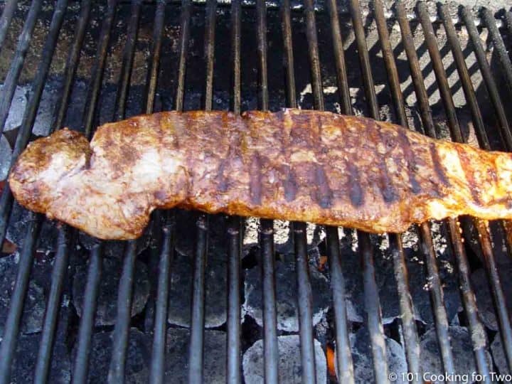 pork tenderloin on the grill cooking