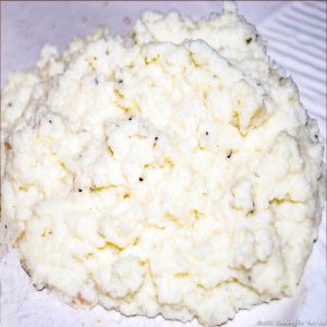mashed cauliflower on plate