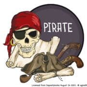 Pirate-Licensed from Depositphotos August 24 2021. @ aglia83. Modified for use.