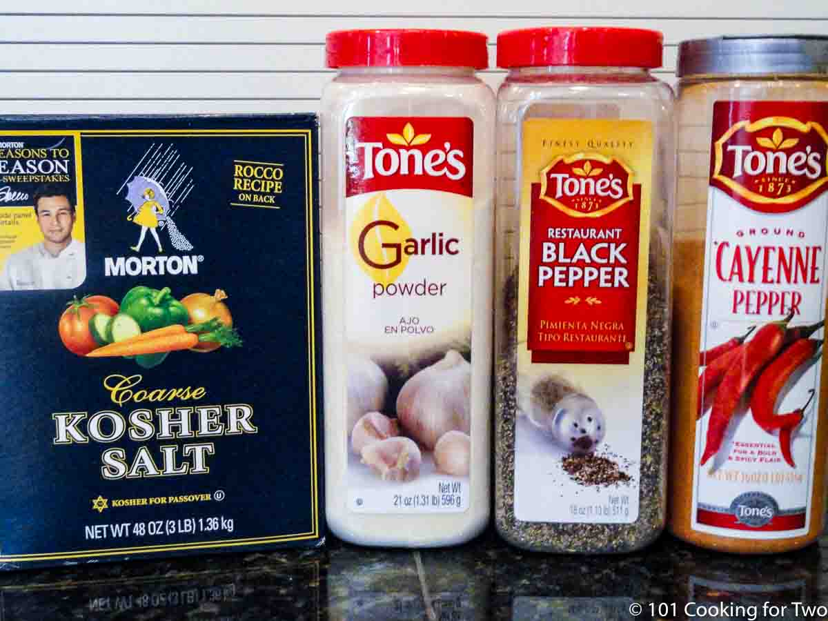 Ingredients for seasoning chicken.