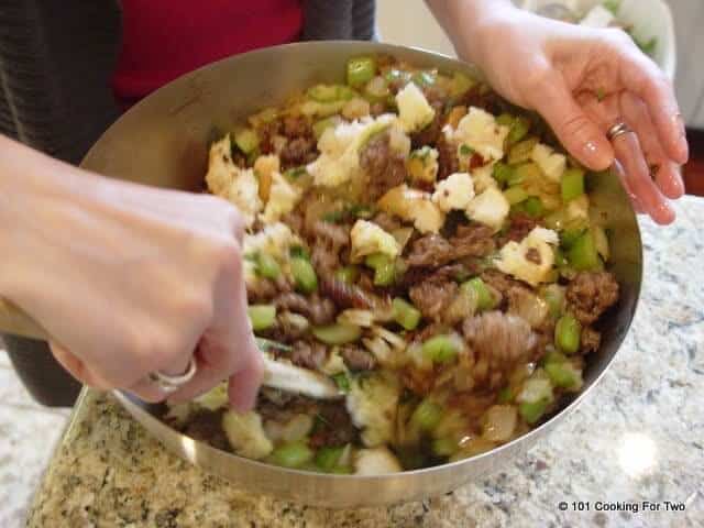 mix the stuffing mix it all
