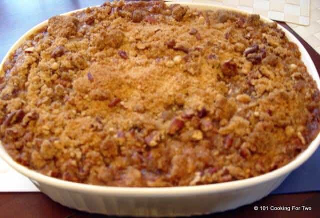 bake until golden brown Traditional Sweet Potato Casserole from 101 Cooking for Two