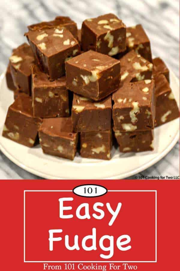 As easy as fudge recipe gets. With just a few ingredients and 5 minutes, you have great homemade fudge. Just follow these simple step by step photo instructions. #fudge #5MinuteFudge #ChristmasCandy #FudgeWreath
