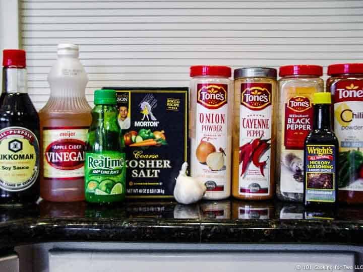 marinade ingredients for fajitas.