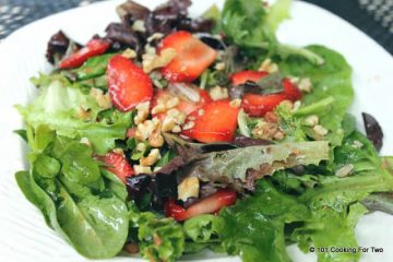 Fresh Strawberry Balsamic Vinaigrette with Mixed Greens from 101 Cooking For Two