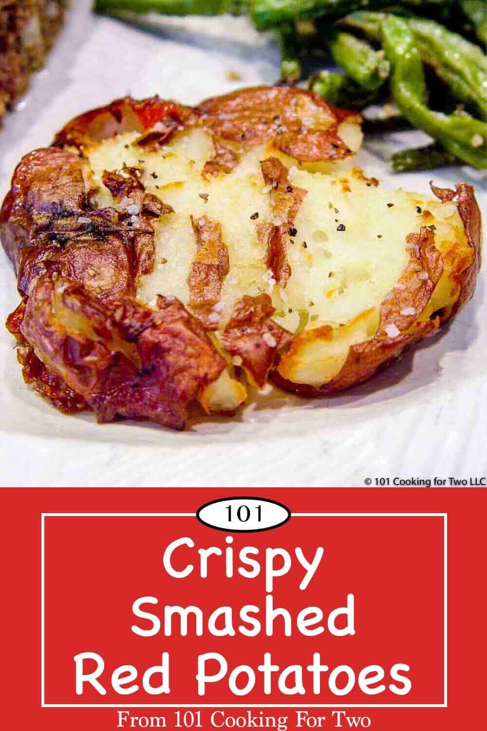A great side dish for everyday or special meals. If you can boil water, you can do this. Just follow these easy step by step photo instructions. #CrispySmashedPotatoes #SmashedRedPotatoes #SmashedPotatoes #EasySmashedPotatoes
