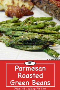 graphic for pinterest of parmesan roasted green beans