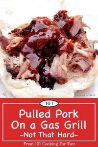 Pinterest image for Pulled Pork on a Gas Grill
