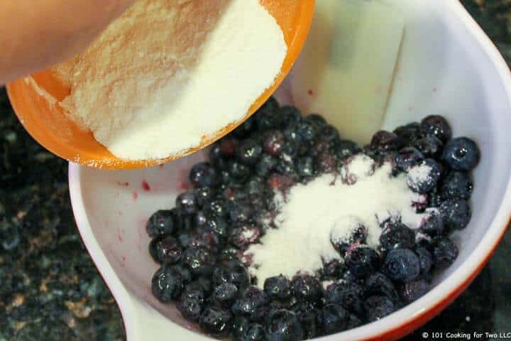 adding coating to berries