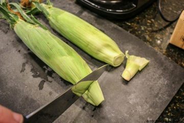 trim stalk off corn