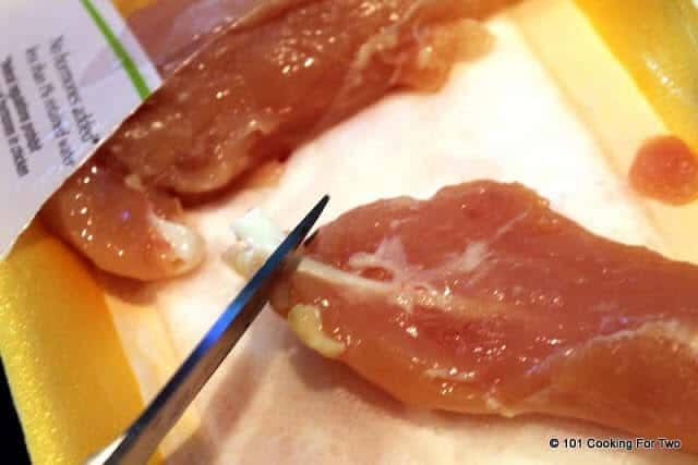 trim the chicken tenders