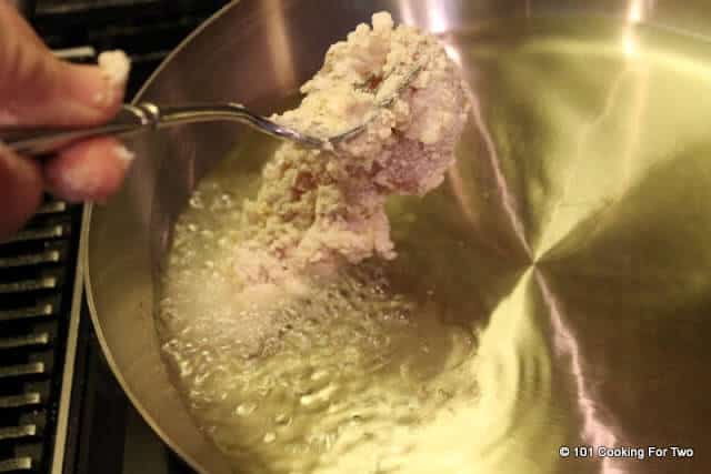 drop into hot oil