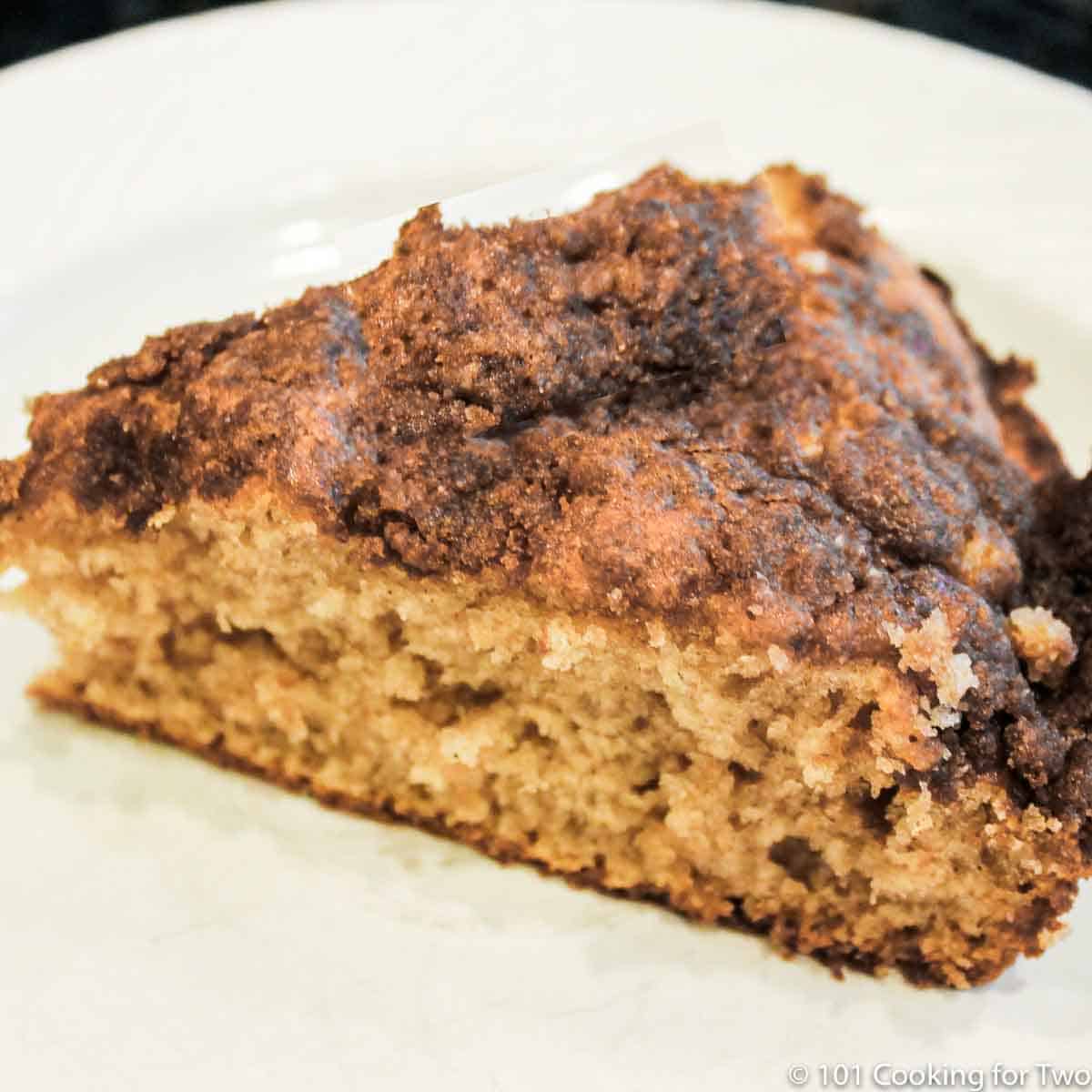 Coffee Cake on white plate