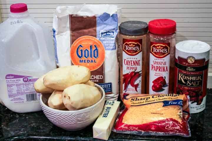 potatoes and other scalloped potatoes ingredients.