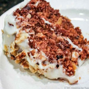 slice of carrot cake on plate B