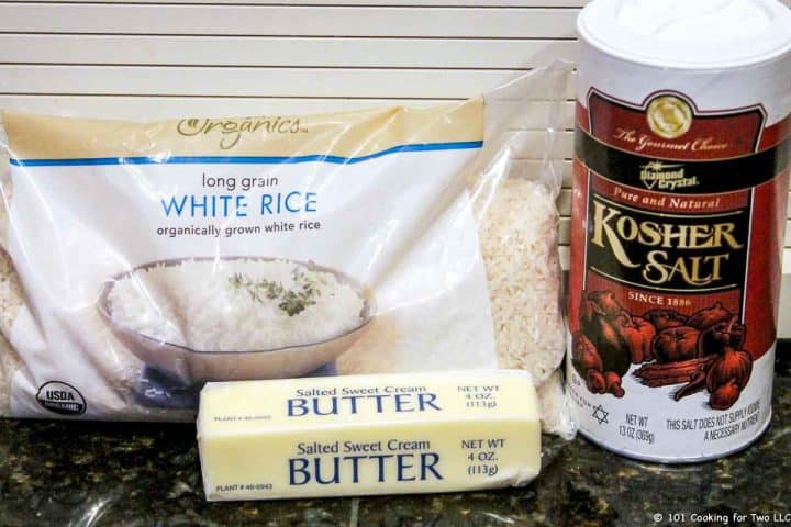 Rice, salt and butter