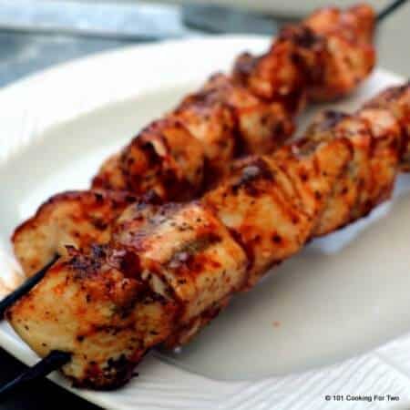 30 Minute BBQ Chicken Kabobs | 101 Cooking For Two