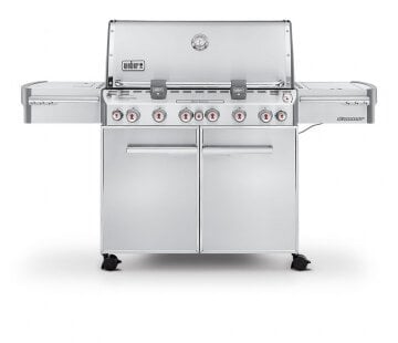 a large gas grill