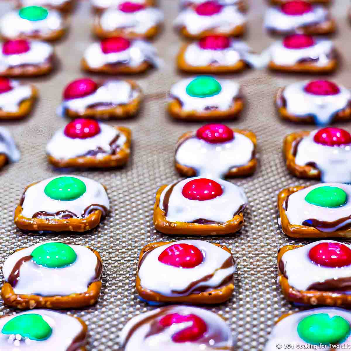 Pretzel Candies on mat