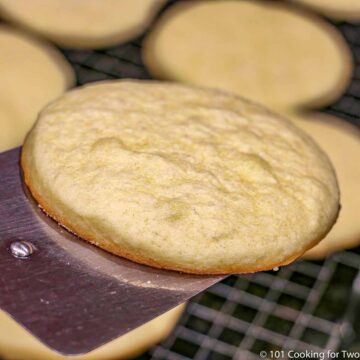 sugar cookie on spatula