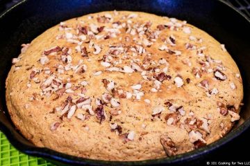 browned pancake in skillet