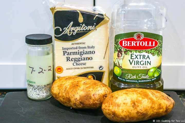 ingredients for potato wedges.