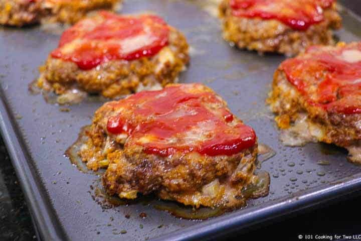 meatloaf burgers on tray