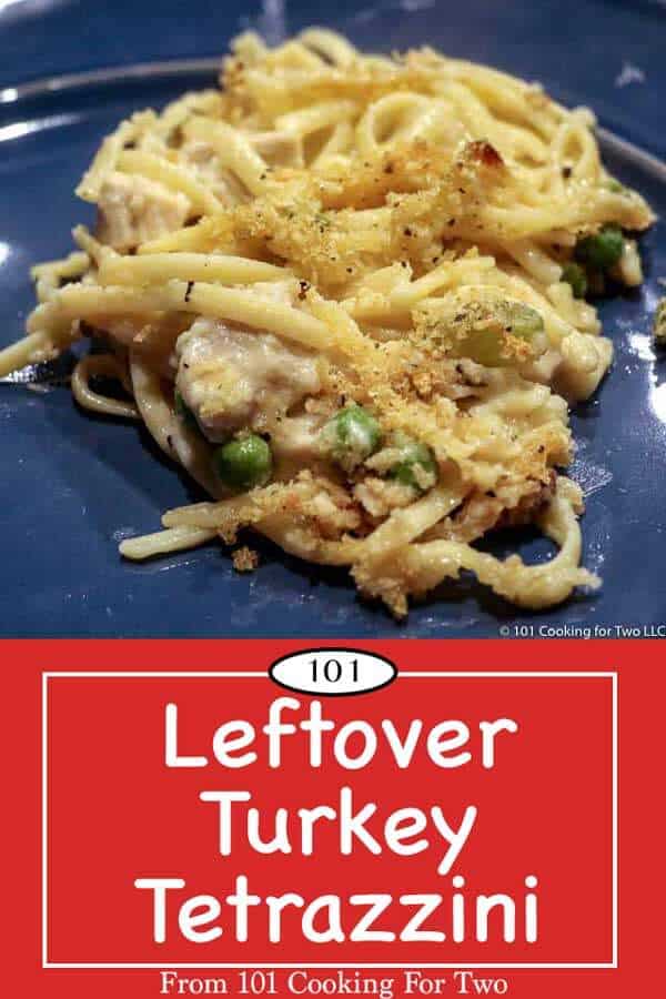 Time to put that leftover turkey to a tasty use. Wipe up this turkey tetrazzini casserole with these easy step by step photo instructions. #LeftoverTurkey #TurkeyTetrazzini #TurkeyCasserole