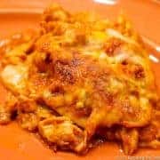 image of Chicken Enchilada Casserole on a plate