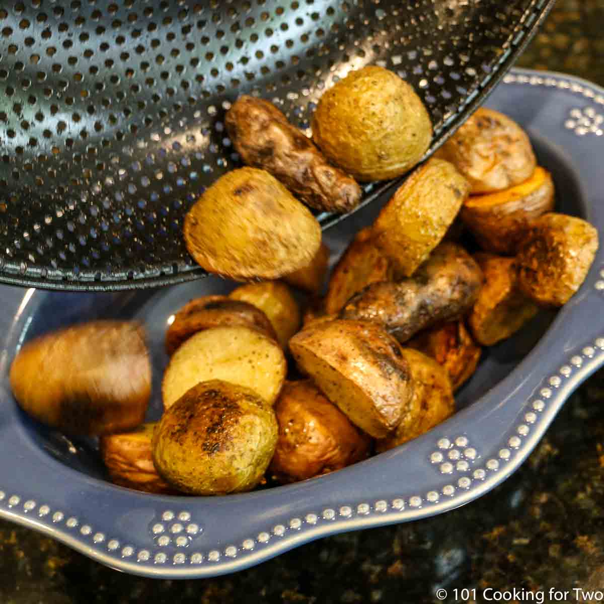 image of Grilled Baby Potatoes on a white plate