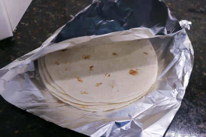 wrapping tortillas in foil