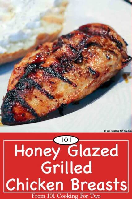Pinterest Graphic for honey glazed chicken breasts