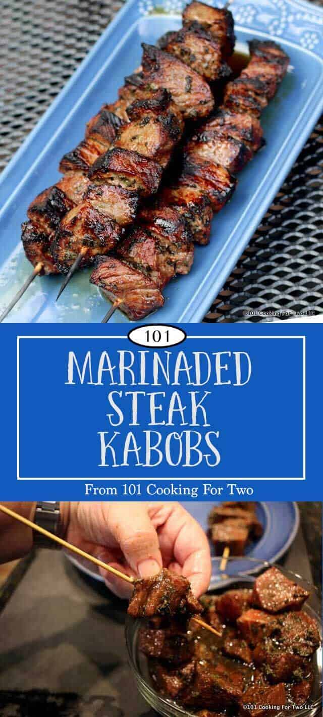 Everybody will love these marinaded steak kabobs. Easy enough for family dinners but eloquent enough for company.