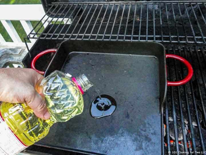 preheat the grill on high with griddle in place