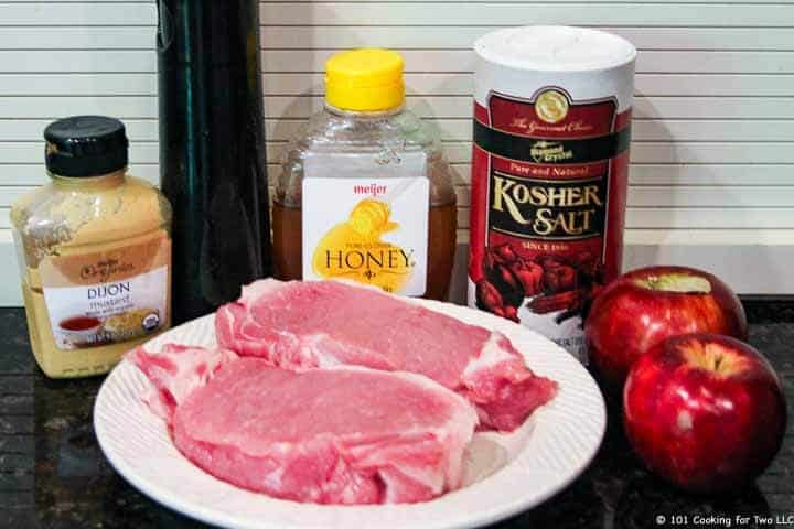 pork chops with ingredients.