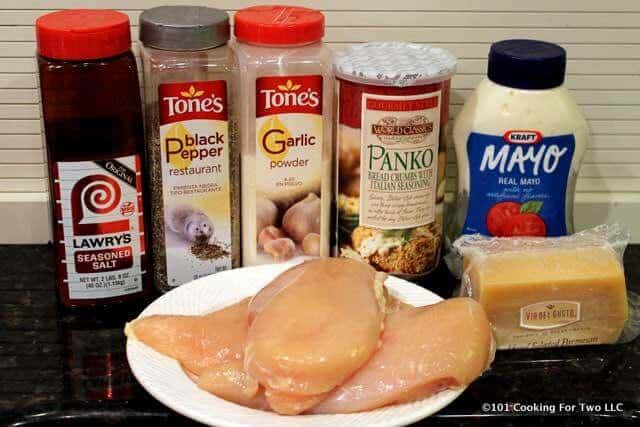 ingredients needed for Parmesan Baked Chicken Breast