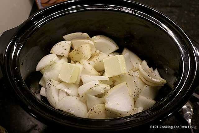 the ingredients to a smaller crock pot