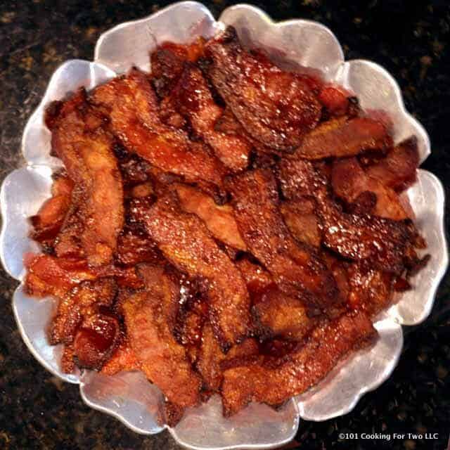 Candied Bacon on large plate