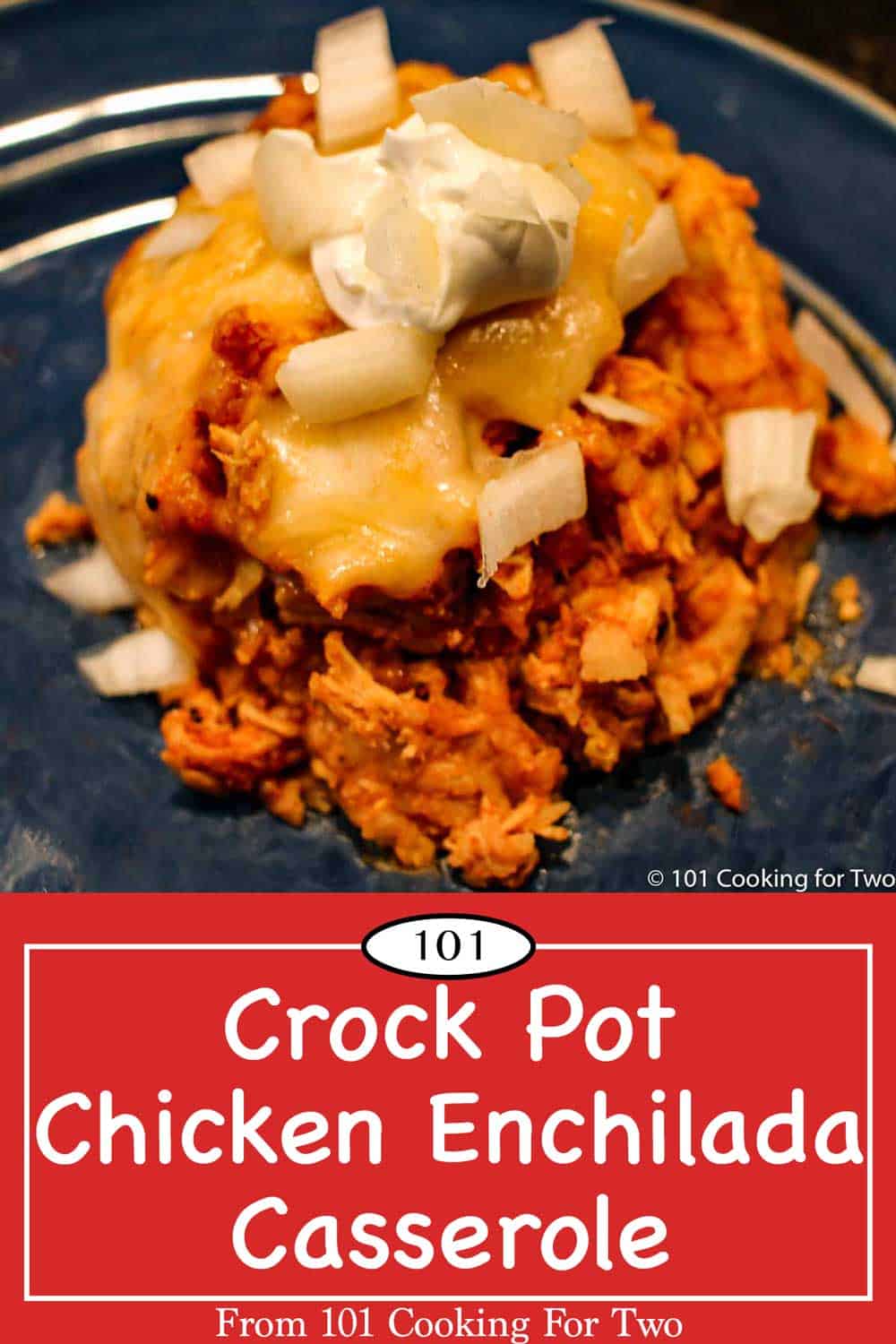Crock Pot Chicken Enchilada Casserole | 101 Cooking For Two
