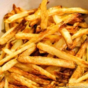 golden French fries on bowl
