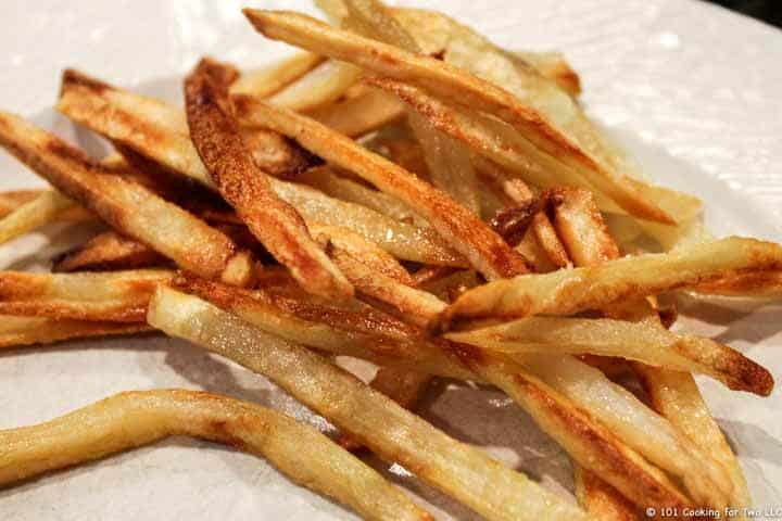 golden fries on plate