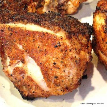 Grilled Paprika-Garlic Bone-in Skin-on (Split) Chicken Breast from 101 Cooking for Two