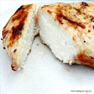 Healthier Lemon Garlic Marinade Grilled Chicken Breasts from 101 Cooking for Two