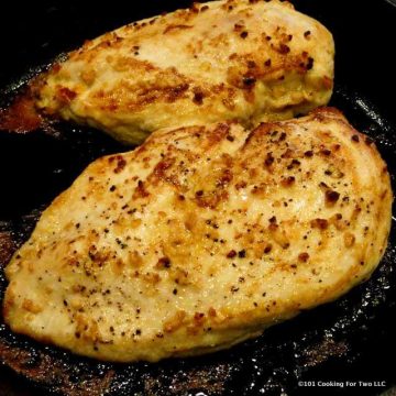 Pan Seared Oven Roasted Garlic Skinless Chicken Breast from 101 Cooking for Two