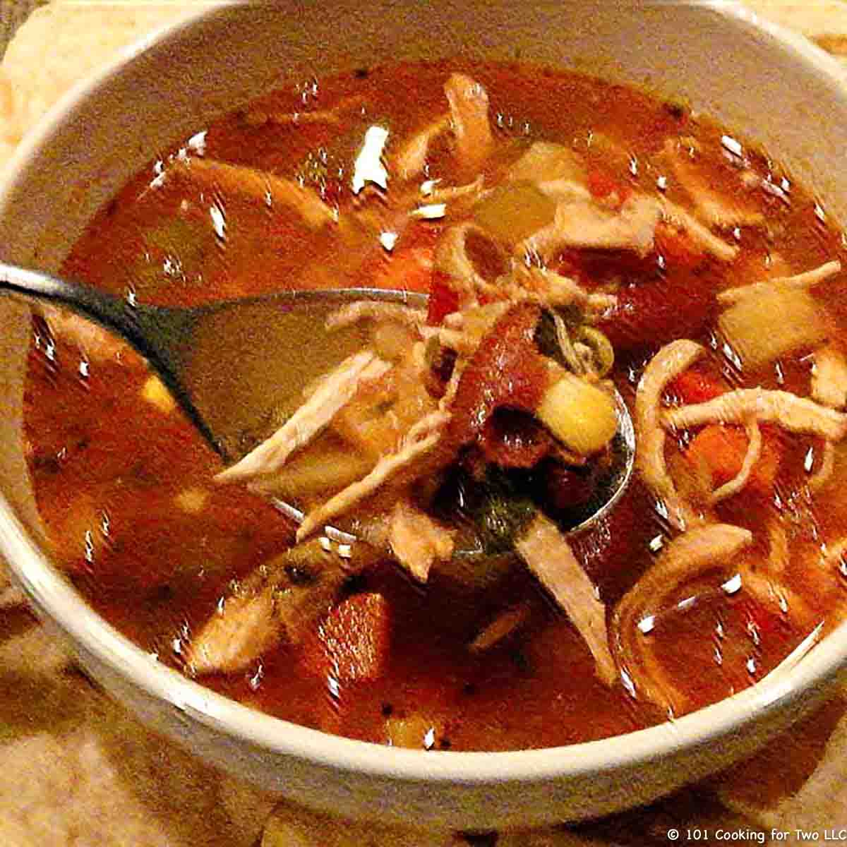  Mexican Chicken Chili in bowl