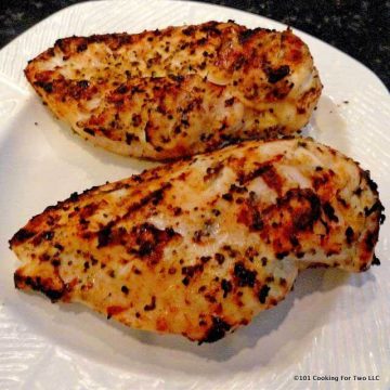 Grilled Cracked Pepper Garlic Skinless Boneless Chicken Breast from 101 Cooking for Two