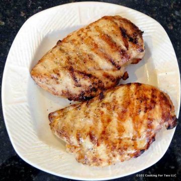 Grilled Garlic Chicken Breasts With Bite from 101 Cooking for Two
